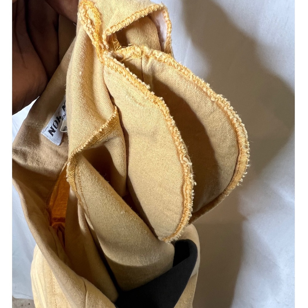 Vintage Nok Nok Mustard Yellow Cropped Blazer Ramie Cotton Punk 80s Jacket 7 - Picture 5 of 7